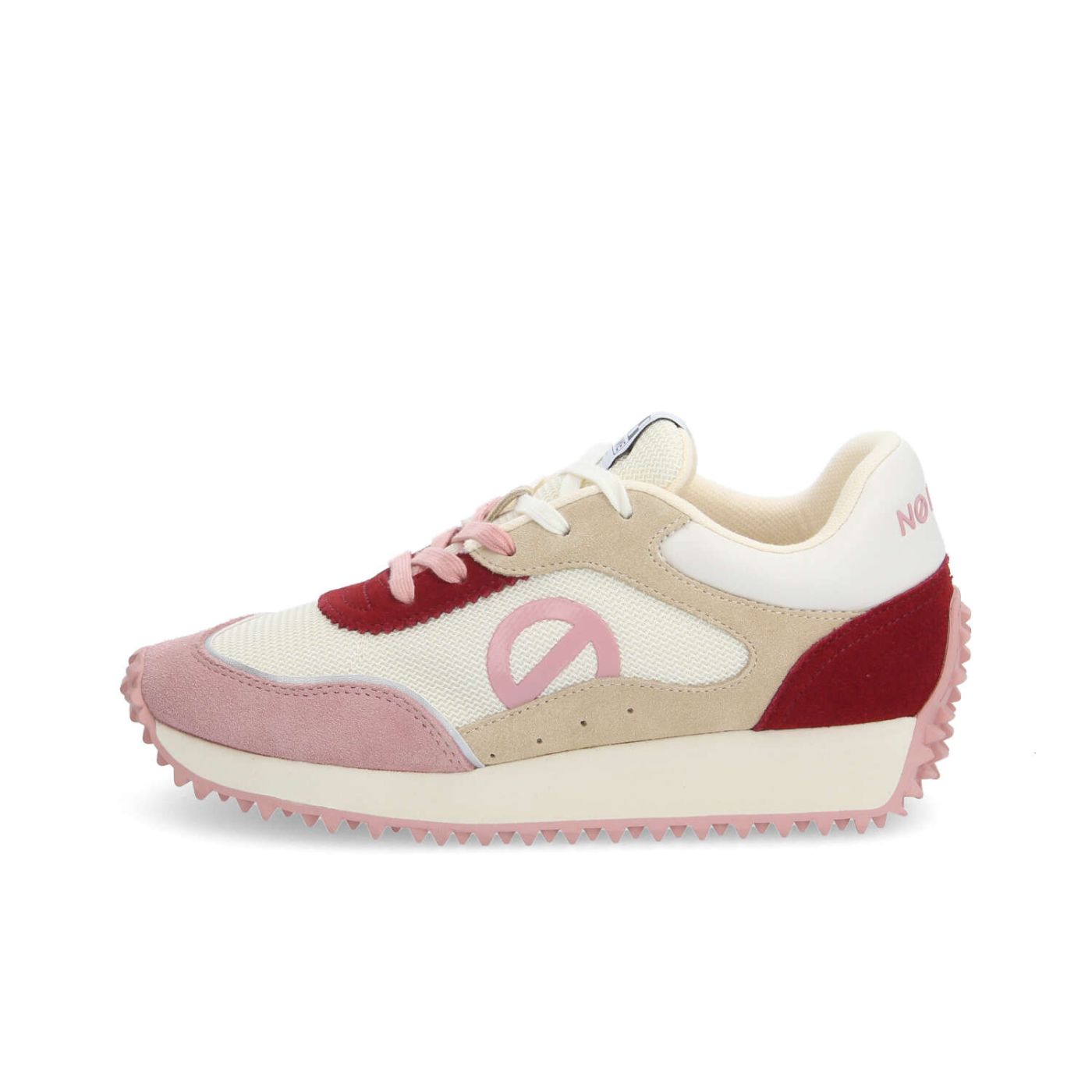 PUNKY JOGGER W - KNIT/SUEDE/SUED - OFF WHITE/PINK/RED